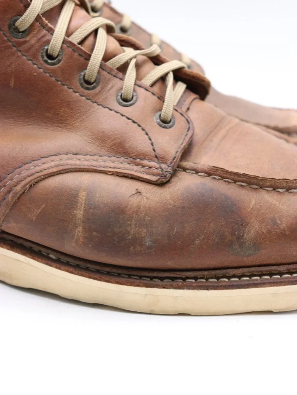 Red Wing Moc Toe 1905 Men's Size 13 EE Brown Leather Soft Toe Boots Made In USA
